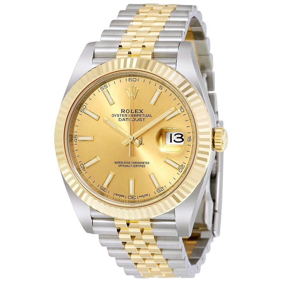 imitation Rolex Datejust 126333CSJ Champagne Dial Steel and 18K Yellow Gold Jubilee Watch