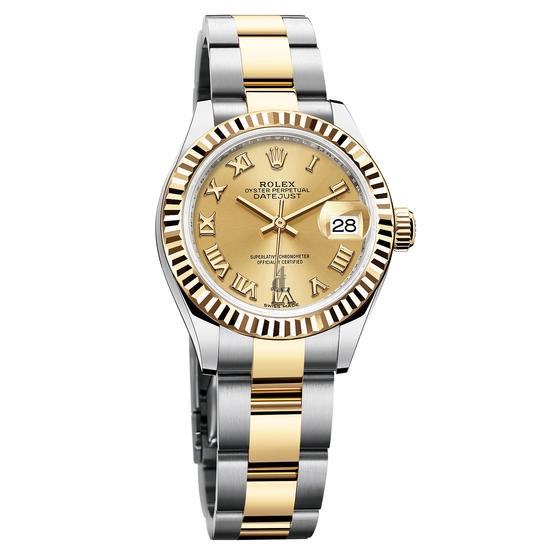 imitation Rolex Lady Datejust 279173SRJ Silver Dial Steel and 18K Yellow Gold Jubilee Watch