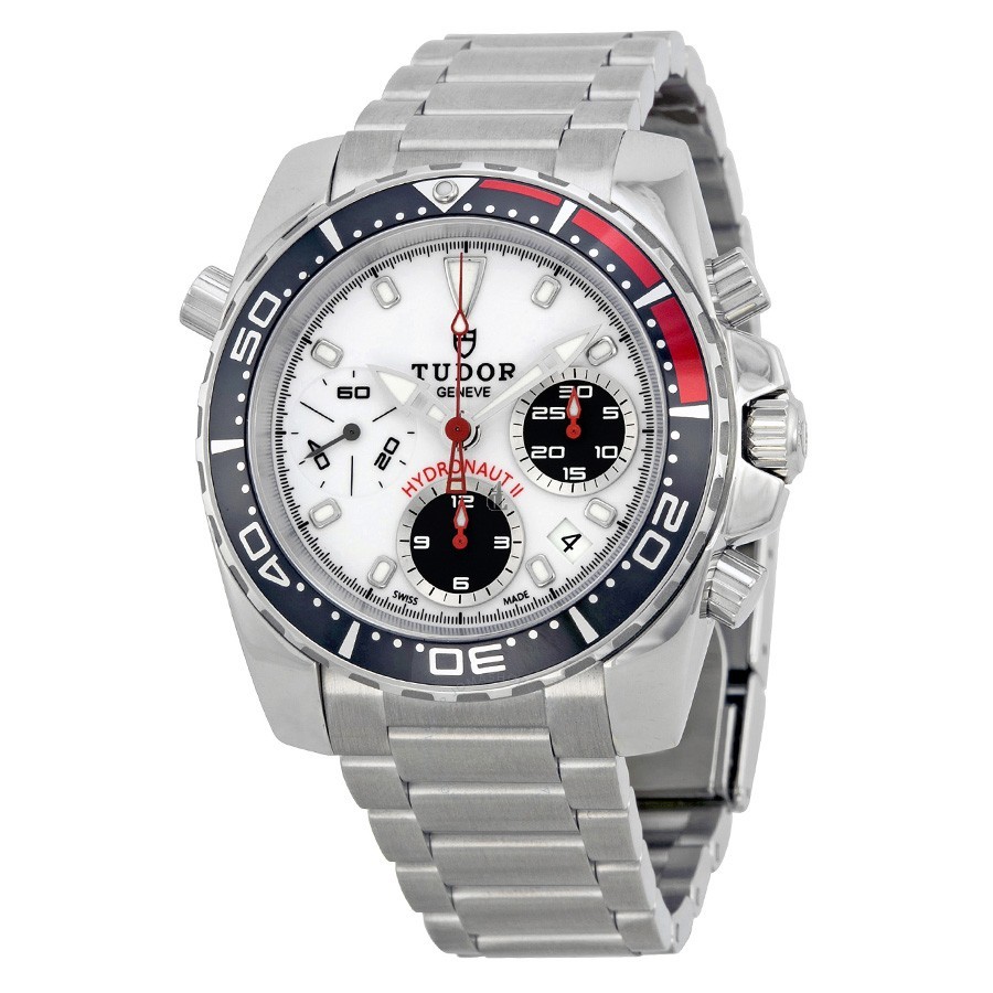 Tudor HydronautII Chronograph White Dial Stainless Steel 20360N-WSSS Replica