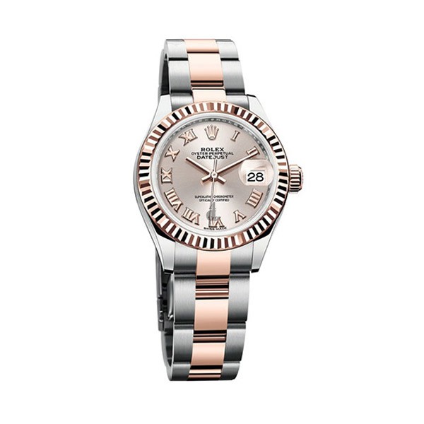 imitation Rolex Lady Datejust 279171SNRO Sundust Dial Steel and 18K Everose Gold Oyster Watch