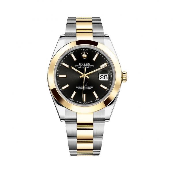 imitation Rolex Datejust 41 RLX126303BKSO Black Dial Steel and 18K Yellow Gold Oyster Watch