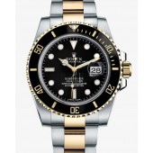 Fake Rolex Submariner Date Two Tone Black Dial 116613LN.