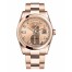 Fake Rolex Day Date Pink Gold Diamond Dial 118205 CHDO.