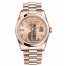 Fake Rolex Day Date Pink Gold Champagne Dial 118205 CHDP.