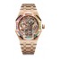 fake Audemars Piguet Royal Oak 37 Double Balance Wheel Openworked Frosted Pink Gold Rainbow 15468OR.YG.1259OR.01