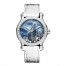 Replica Chopard Happy Snowflakes Blue Mother of Pearl Diamond White Leather Strap Limited Edition Women's Watch