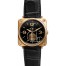 Pink Gold Black Bell & Ross Mechanical Gold 39mm Medium Watch BR S PINK GOLD fake