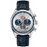 Tag Heuer Carrera Silver Dial Chronograph Blue Leather Men's Watch CV5111FC6335 fake.