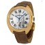 AAA quality Cartier Cle Silver Flinque Dial 18K Rose GOld Automatic Men's Watch replica.