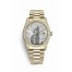 Rolex Day-Date 36 yellow gold lugs set diamonds 118388 White mother-of-pearl set diamonds Dial