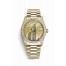 Rolex Day-Date 36 yellow gold lugs set diamonds 118388 Champagne-colour Dial