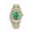 Rolex Day-Date 36 yellow gold lugs set diamonds 118388 Carousel of green jade Dial