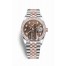 Rolex Datejust 36 Everose Rolesor Oystersteel Everose gold 126281RBR Chocolate Jubilee design set diamonds Dial