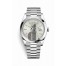 Rolex Day-Date 40 Platinum 228206 Silver stripe motif Dial