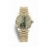 Rolex Datejust 31 yellow gold 278278 Olive green set diamonds Dial