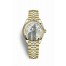 Rolex Datejust 28 yellow gold 279178 White mother-of-pearl set diamonds Dial