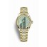 Rolex Datejust 28 yellow gold 279178 Mint green set diamonds Dial