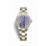 Rolex Datejust 28 Yellow Rolesor Oystersteel yellow gold 279383RBR Lavender set diamonds Dial