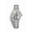 Rolex Datejust 28 White Rolesor Oystersteel white gold 279384RBR Silver set diamonds Dial