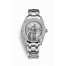 Rolex Pearlmaster 34 white gold lugs set diamonds 81159 Silver Dial