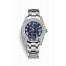 Rolex Pearlmaster 34 white gold lugs set diamonds 81159 Blue Dial