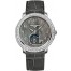 Fake Patek Philippe Complications Black Mother of Pearl Dial Diamond Bezel 18kt White Gold Leather Ladies Watch 4968G-001