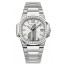 Fake Patek Philippe Nautilus Silvery White Dial Ladies 18 Carat White Gold Set With Diamonds Watch 7010/1G-011